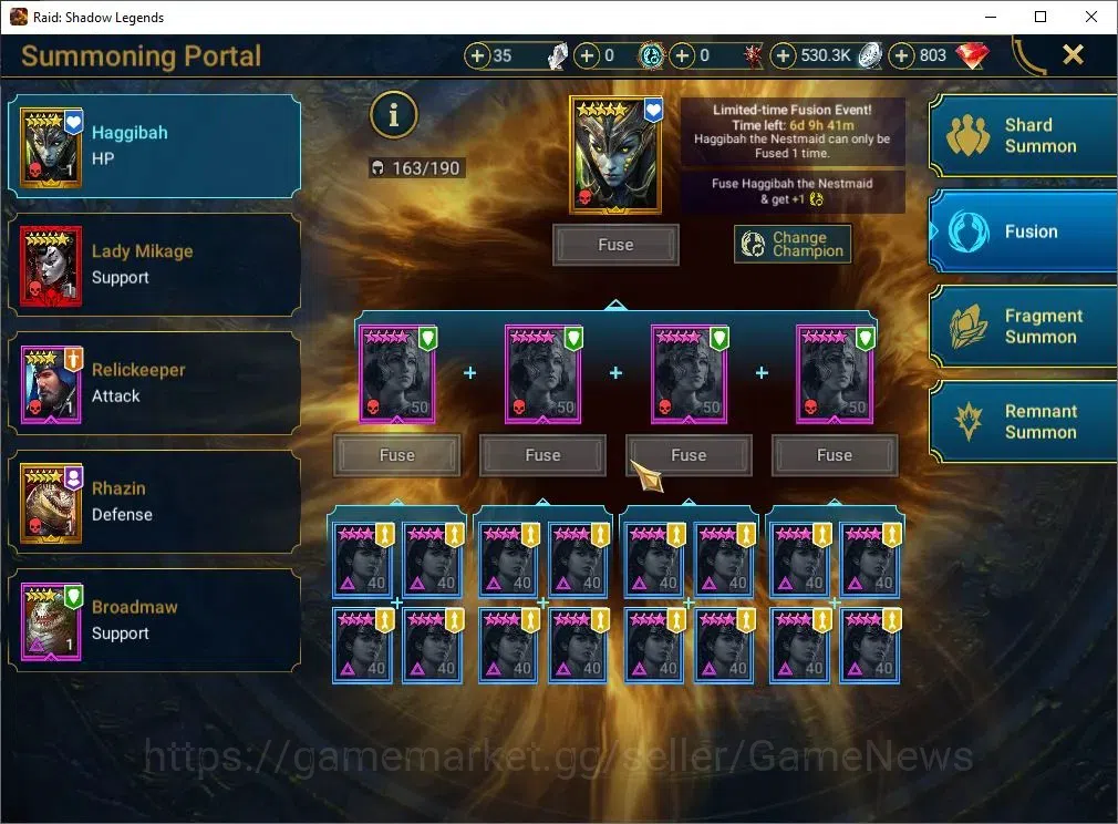 Raid: Shadow Legends Accounts Mid-Game Lv 47|916K Power|23 Legend(Talenna,Ninja,Harima,Artax,Chalco,Mc 19