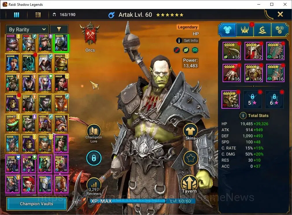 Raid: Shadow Legends Accounts Mid-Game Lv 47|916K Power|23 Legend(Talenna,Ninja,Harima,Artax,Chalco,Mc 5