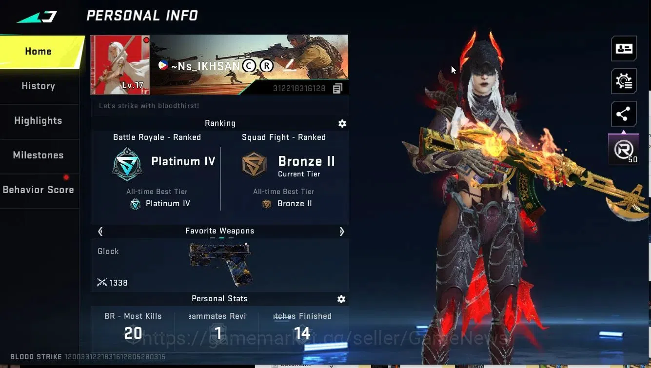 Blood Strike Accounts ASIA|ULTRA[NOVA-Scarlet Queen]|Colab BLEACH[Byakuy image 3