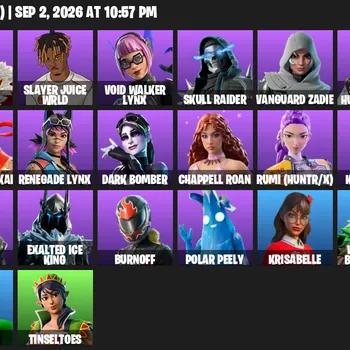 Fortnite Accounts 34 Skins | Level 958 | Stellaron Hunter Kafka, Chappell Roan + Slayer Juice WRLD | All Platforms
