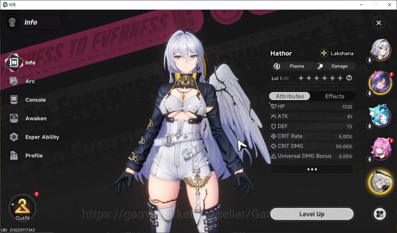 Neverness to Everness Accounts Global EU |HL 3| 2 SSR Hotori +Skin, Hathor +Orchi image 2