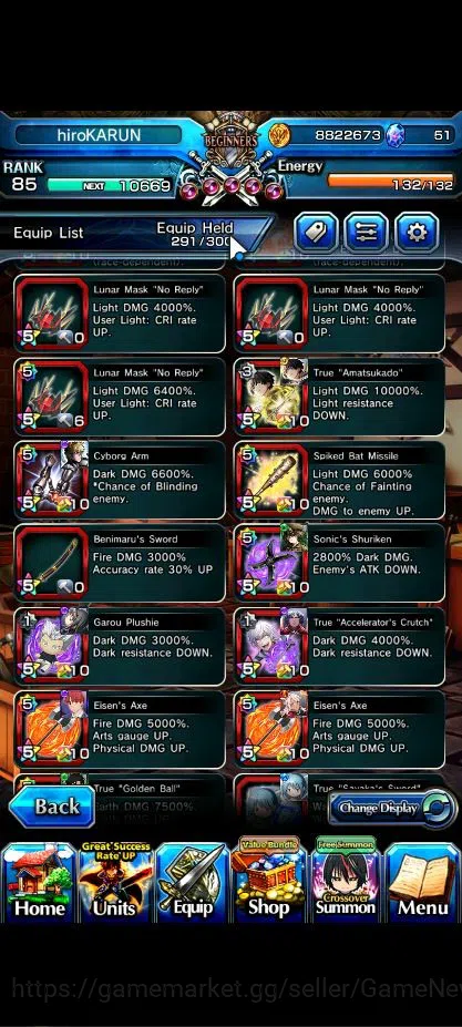 Grand Summoners Accounts Global|Rank 85|18 Asc+ 6 TW|[2x Okarun,UP Roy,Saya image 11