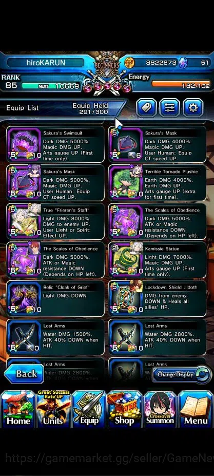 Grand Summoners Accounts Global|Rank 85|18 Asc+ 6 TW|[2x Okarun,UP Roy,Saya image 15