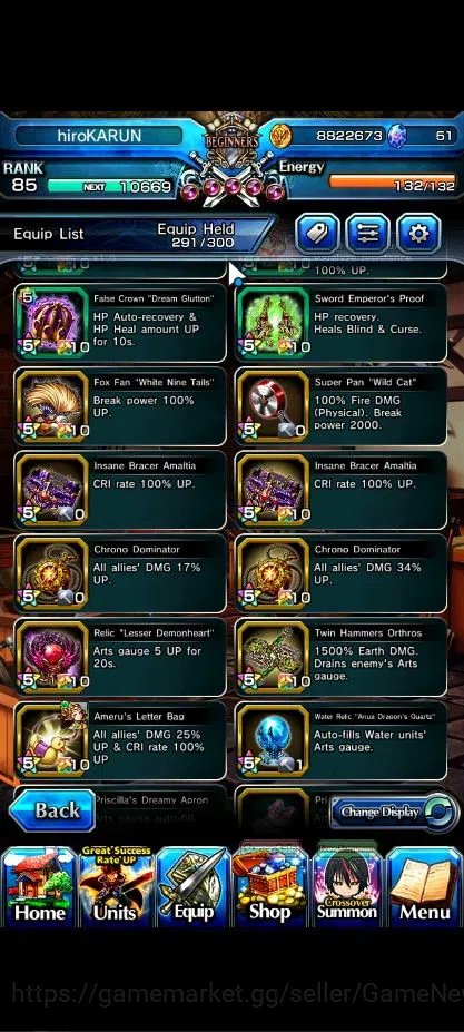 Grand Summoners Accounts Global|Rank 85|18 Asc+ 6 TW|[2x Okarun,UP Roy,Saya image 18