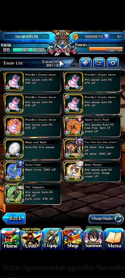 Grand Summoners Accounts Global|Rank 85|18 Asc+ 6 TW|[2x Okarun,UP Roy,Saya image 20