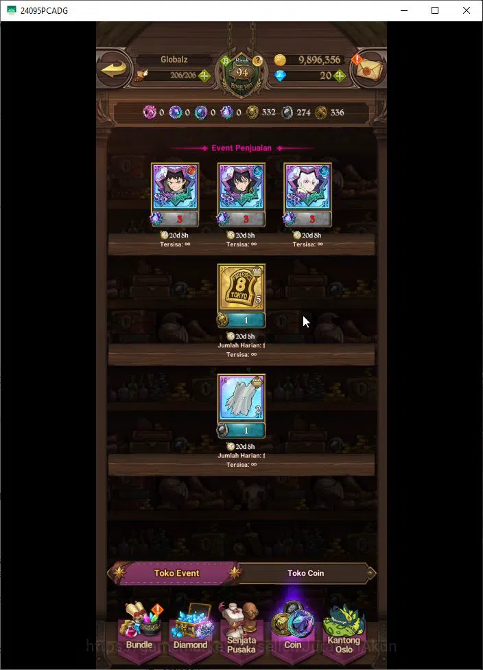 The Seven Deadly Sins: Grand Cross Accounts Midgame Asia|3M CC|1 LR+7 UR |Merlin4/6,DemonKing2/6,Meliodas2/6,M&E,K&D,GOT 10