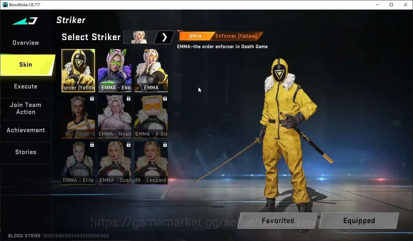Blood Strike Accounts ASIA|6 ULTRA [Emma-Enforcer,Zero,Blast,M4A1,Vector image 3
