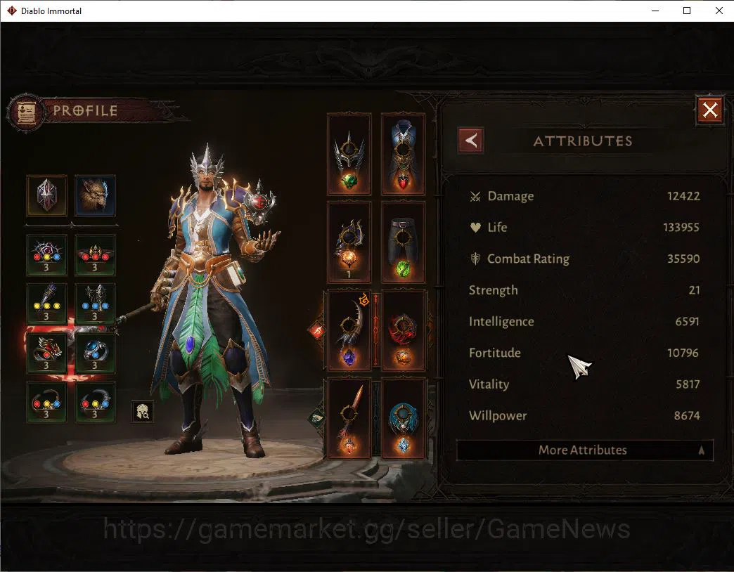 Diablo Immortal Accounts SEA-Izual|Change Server ON|Lv60(682)|Wizard|CR 35k image 3