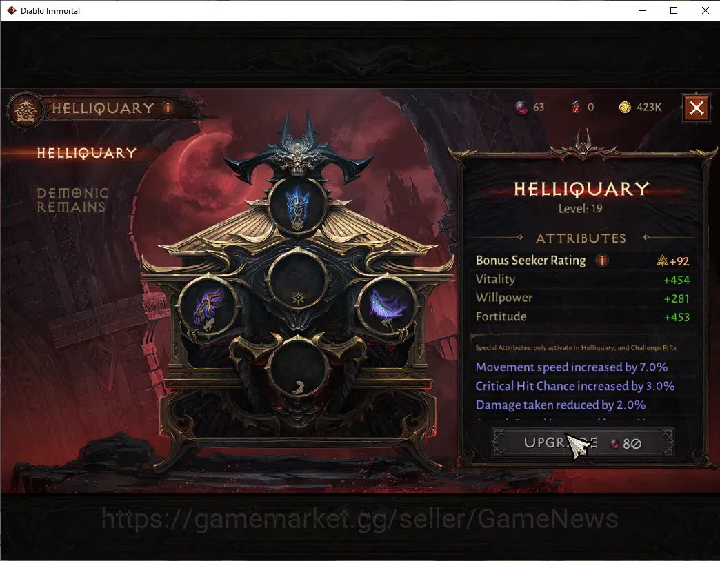 Diablo Immortal Accounts SEA-Izual|Change Server ON|Lv60(682)|Wizard|CR 35k image 9