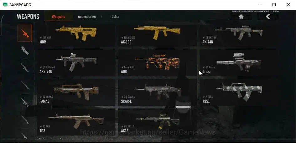 Arena Breakout Accounts High-End MOBILE Lv30|SV 27M|CV 12M|Peace Set|Groza SS,Scarl SS,AK12 GM,MK14 HEP,Mosin ET|CN Off|Log 6