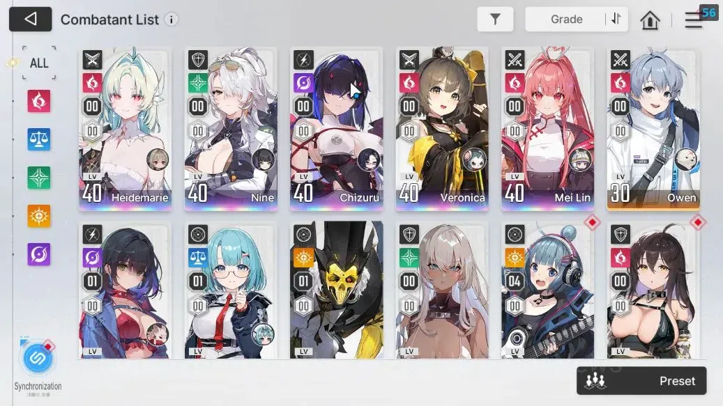 Chaos Zero Nightmare Accounts GLOBAL Lv36|5 SSR[Heidemarie,Nine,Chizuru,Veronica image 3