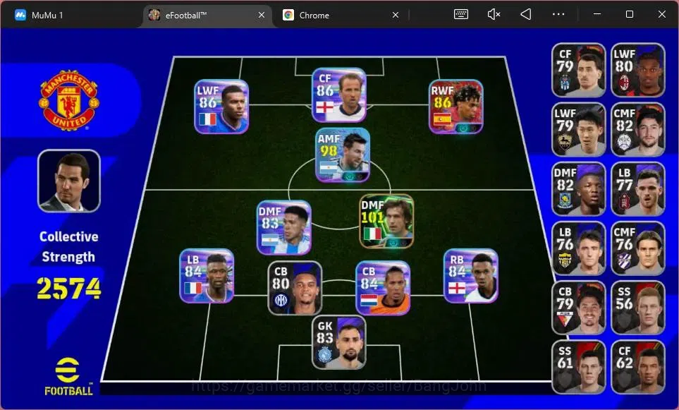 eFootball Accounts Mobile|PW 2574|Epic Andrea Pirlo|Showtime Lionel M image 1