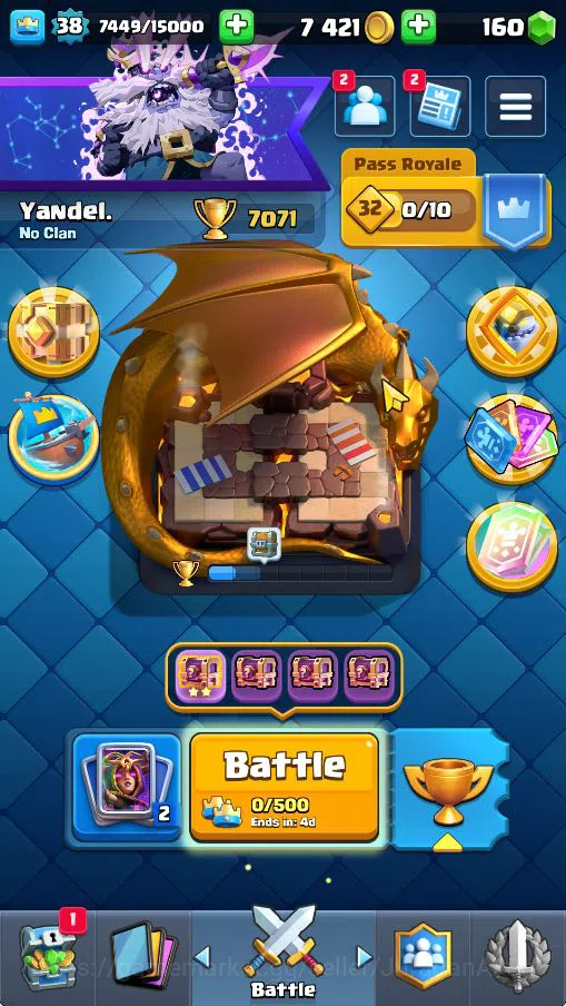 Clash Royale Accounts Starter Lvl 38|Trophy 7071|KTL 13|Limited Skin|Card 118| 1 Hero 7 EVO 5 Champions 21 Legendary 33 Epic