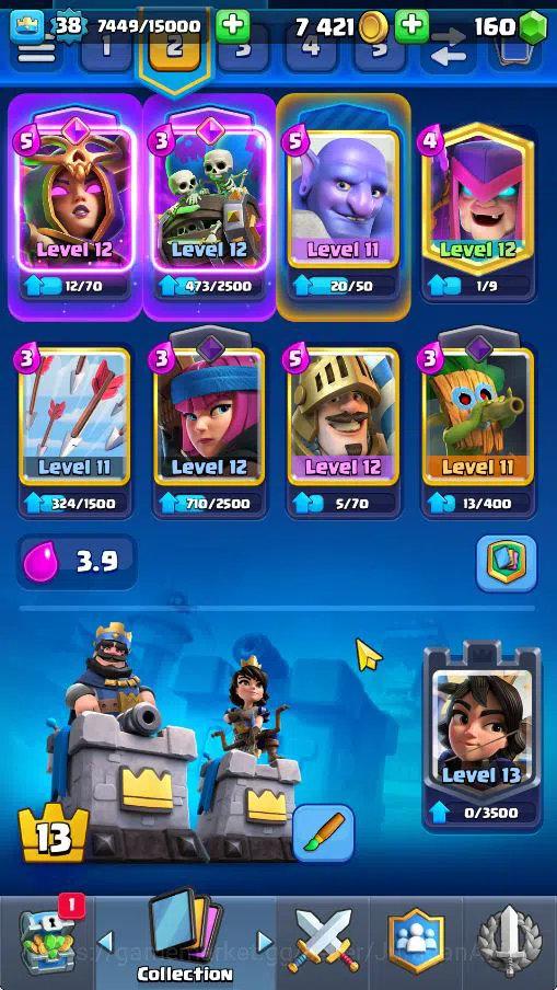 Clash Royale Accounts Starter Lvl 38|Trophy 7071|KTL 13|Limited Skin|Card 118| 1 Hero 7 EVO 5 Champions 21 Legendary 33 Epic 4