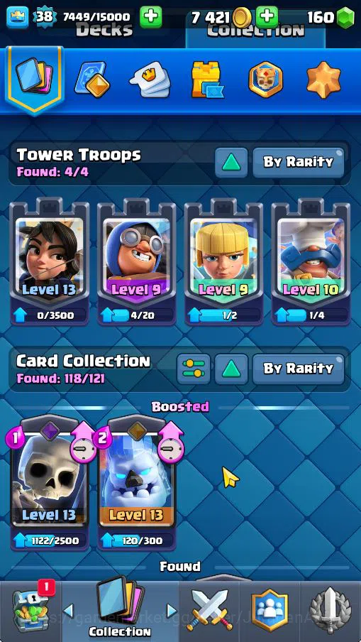 Clash Royale Accounts Starter Lvl 38|Trophy 7071|KTL 13|Limited Skin|Card 118| 1 Hero 7 EVO 5 Champions 21 Legendary 33 Epic 6