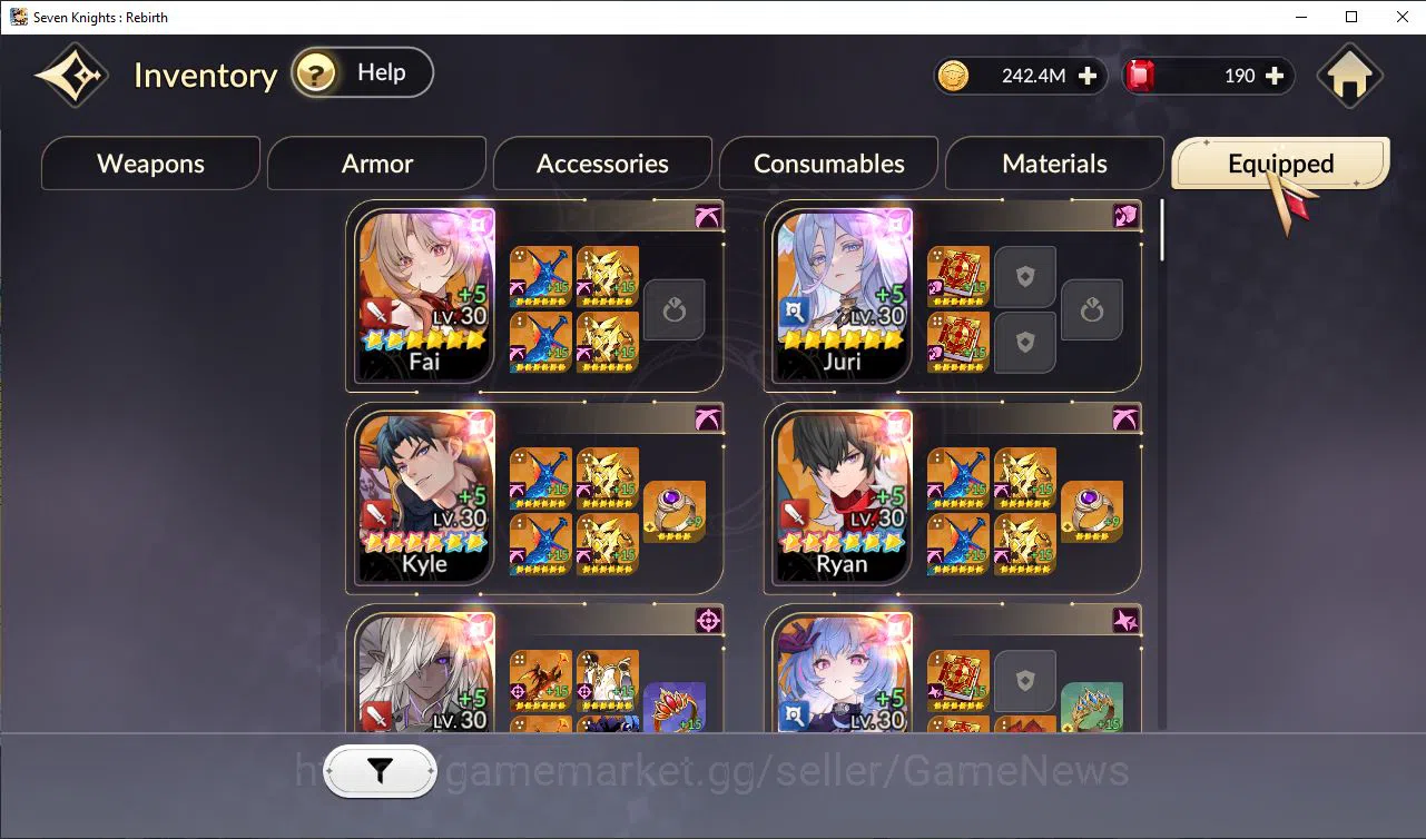 Seven Knights Re:Birth Accounts Global SEA|2 Ex-7k[FaiTC2,Juri]+15TC6[Freyja,Kyle, image 5