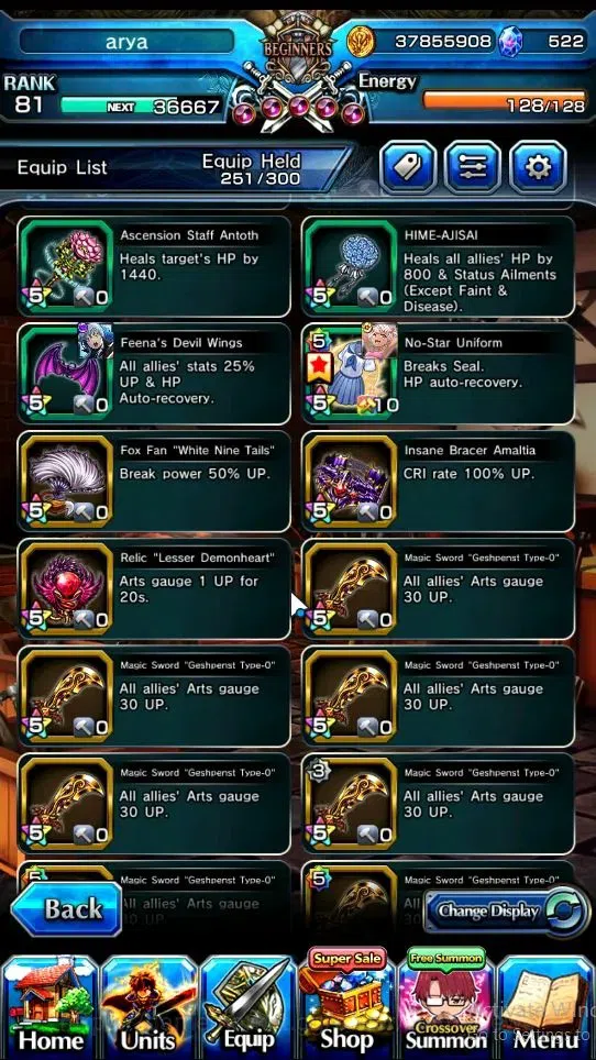 Grand Summoners Accounts Global|Rank 81|522 cc|20 Ascend|Choi Jong-InTW,DL image 15