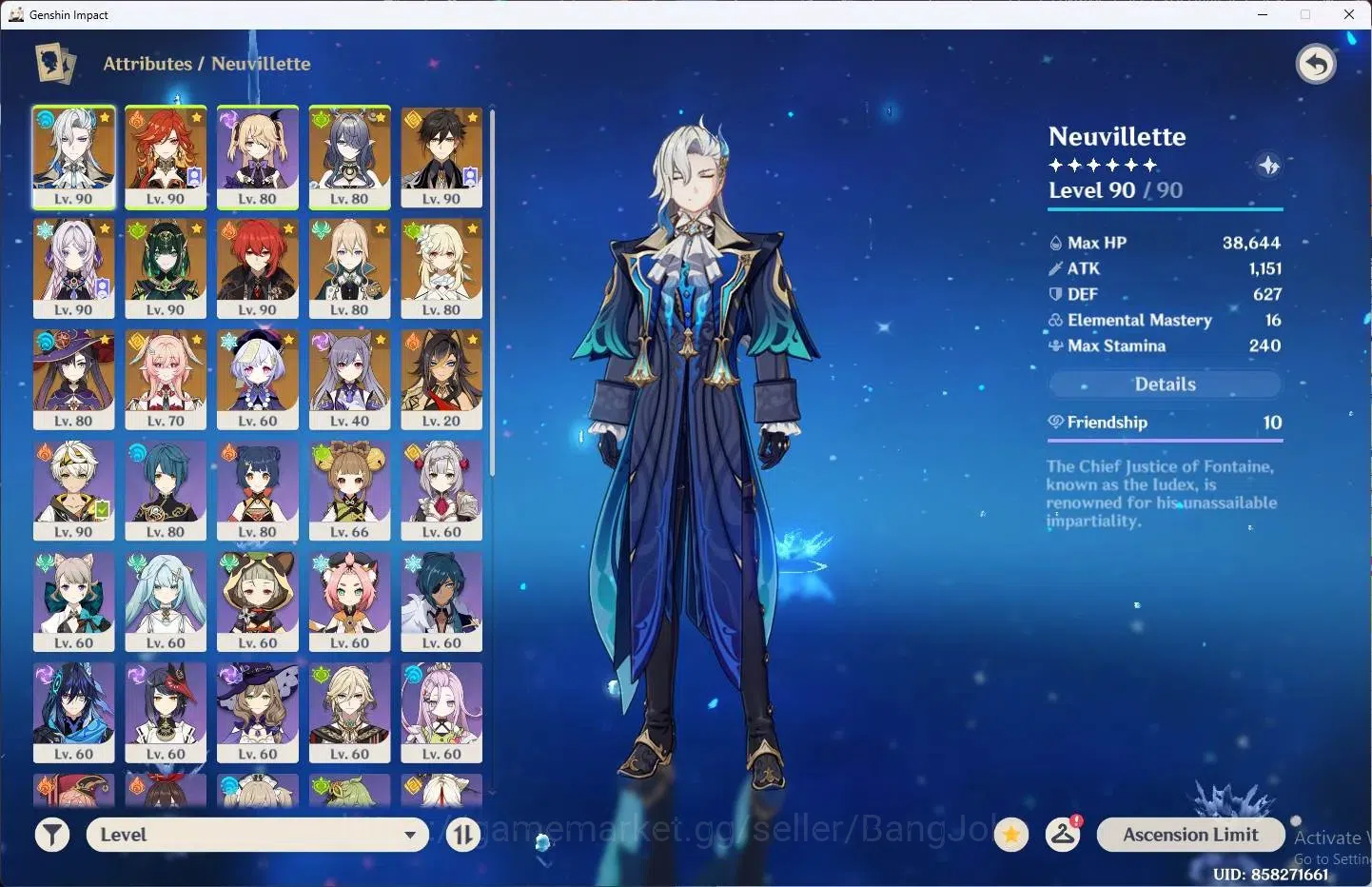 Genshin Impact Accounts ASIA | AR 58|7 Limit+3 Sign|NeuvilletteC6,Mavuika, image 2