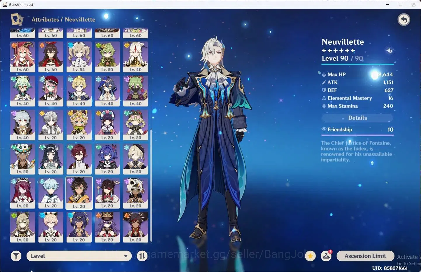 Genshin Impact Accounts ASIA | AR 58|7 Limit+3 Sign|NeuvilletteC6,Mavuika, image 3