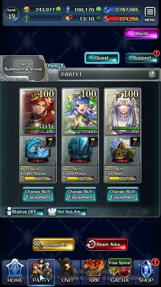 Last Cloudia Accounts Endgame GLOBAL|Rank 19|100k Crystal|Collab BraveFrontier (G Tilith,FG Vargas)+Top Tier(Telestio,G 5