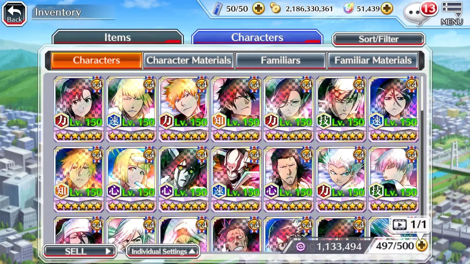 Bleach: Brave Souls Accounts Global | 51K Orb+Story Normal Clear|918 Max Lv Cha image 3