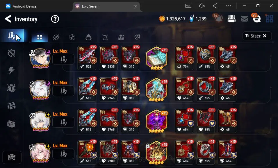 Epic Seven Accounts GLOBAL Unverif|12 ML(Salome,BArunka,LOTScales,Ruel image 13