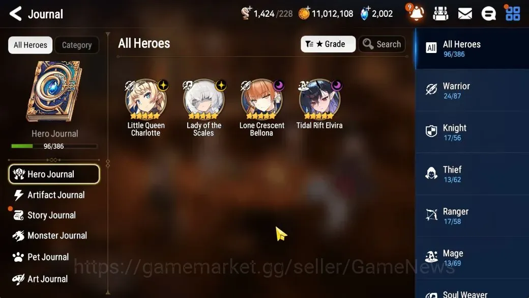 Epic Seven Accounts High-End GLOBAL UnVerif|NewEra| 4 ML (LOT Scales,TR Elvira,LC Bellona,etc)+Estelle,Ivana,Vildred,Etc|48K 1