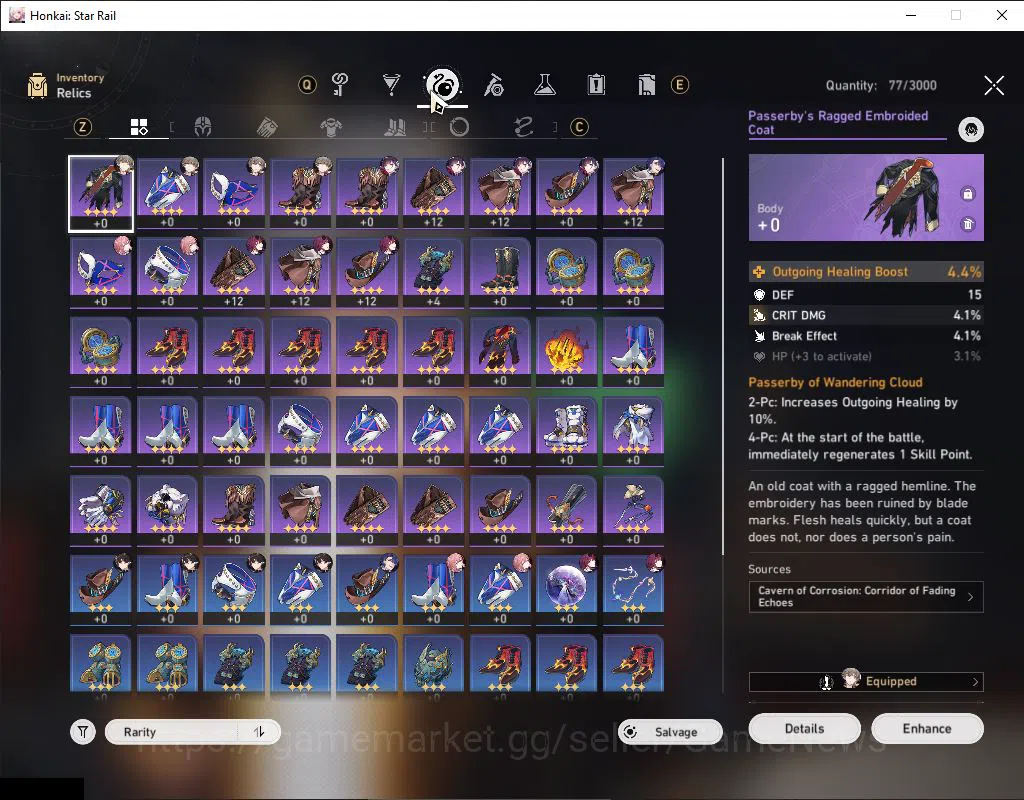 Honkai Star Rail Accounts Mid Game Asia|TL 33|10,8K SJ+40 Pass|4 Limited| [Hysilens,Kafka,Archer,Dan Heng PT] |Male 7