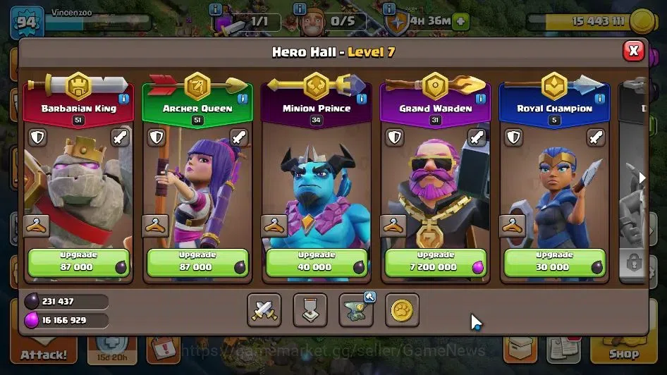 Clash of Clans Accounts LV 94 | TH 13-BH 6 | HH 7 | BK 51,AQ 51,GW 31,MP 3 image 7
