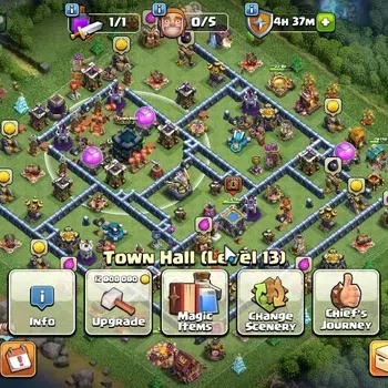 Clash of Clans High-End LV 94 | TH 13-BH 6 | HH 7 | BK 51,AQ 51,GW 31,MP 3 image 1