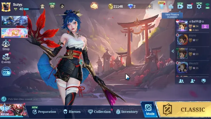 Mobile Legends: Bang Bang Accounts Collector Hero 100|Skin 168|Ex Glory 66|Natalia CC,Claude 1