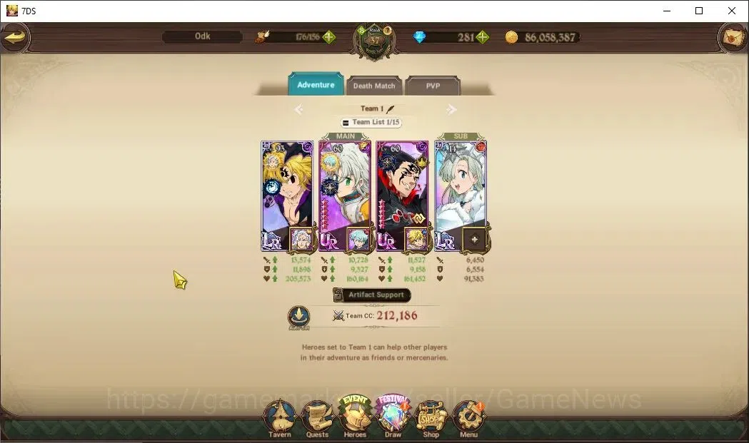 The Seven Deadly Sins: Grand Cross Accounts Global|1,8M CC|130 LS 281 DM|2 LR+8 UR|Brunhild,El image 8