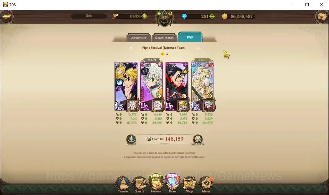 The Seven Deadly Sins: Grand Cross Accounts Global|1,8M CC|130 LS 281 DM|2 LR+8 UR|Brunhild,El image 9