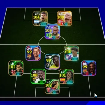 eFootball Accounts Legends & Iconic Players Android|Big Time Erling Haaland '26|7 Epic Rui Costa,Sergio Aguero,David