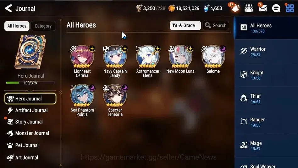 Epic Seven Accounts GLOBAL Unverif|7 ML(Salome, NM Luna, SP Politis,et image 4