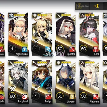 Arknights Accounts Starter ARKNIGHTS GLOBAL STARTER 7*6 , LIMITED WANG , BLAZE,BLAZE ALTER,THORN,EYJA,EXUSIAI,NIGHTINGALE