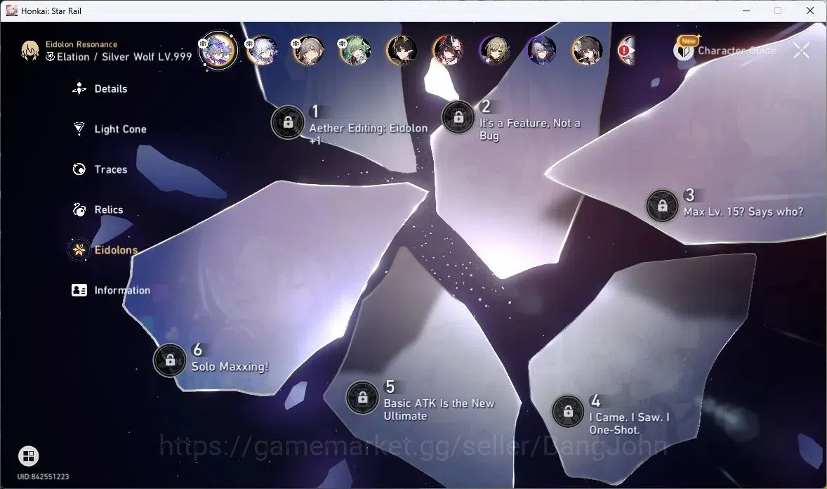 Honkai Star Rail Accounts ASIA | TL 36 | 9 LIMIT | SILVER WOLF | YAO GUANG | image 17