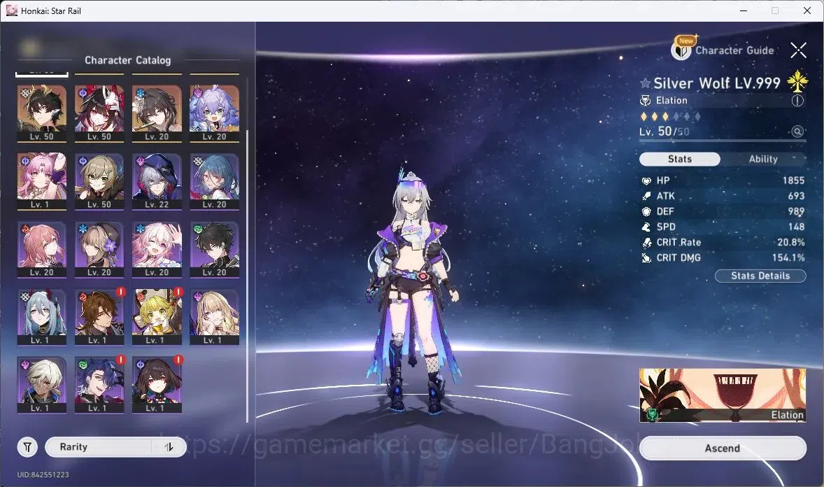 Honkai Star Rail Accounts ASIA | TL 36 | 9 LIMIT | SILVER WOLF | YAO GUANG | image 2