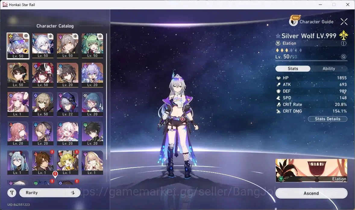 Honkai Star Rail Accounts ASIA | TL 36 | 9 LIMIT | SILVER WOLF | YAO GUANG | image 3