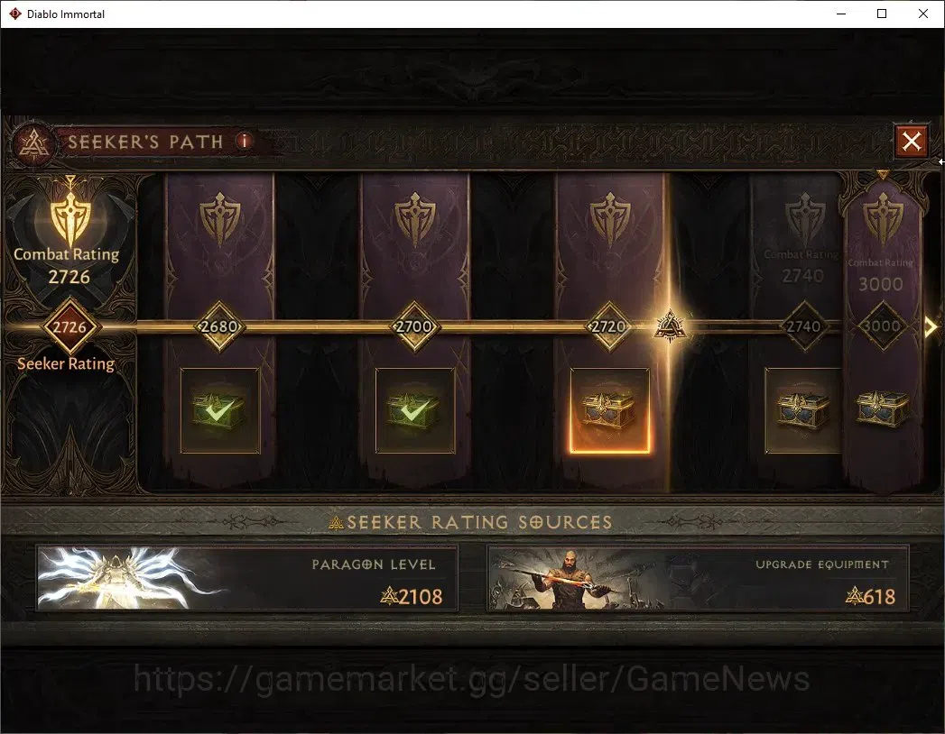 Diablo Immortal Accounts EU-Sescheron|CS ON|Lv60(804)|Tempest|CR 43k|Reso 4 image 13