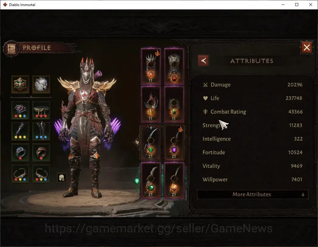 Diablo Immortal Accounts EU-Sescheron|CS ON|Lv60(804)|Tempest|CR 43k|Reso 4 image 4