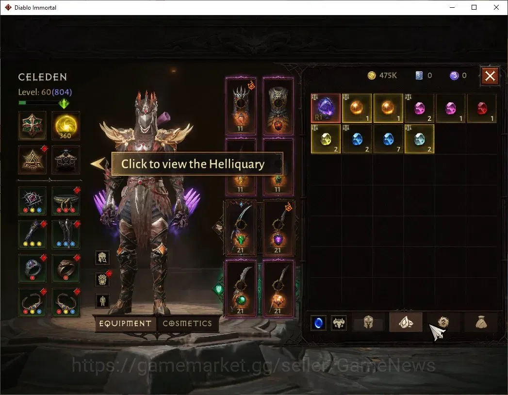 Diablo Immortal Accounts EU-Sescheron|CS ON|Lv60(804)|Tempest|CR 43k|Reso 4 image 7