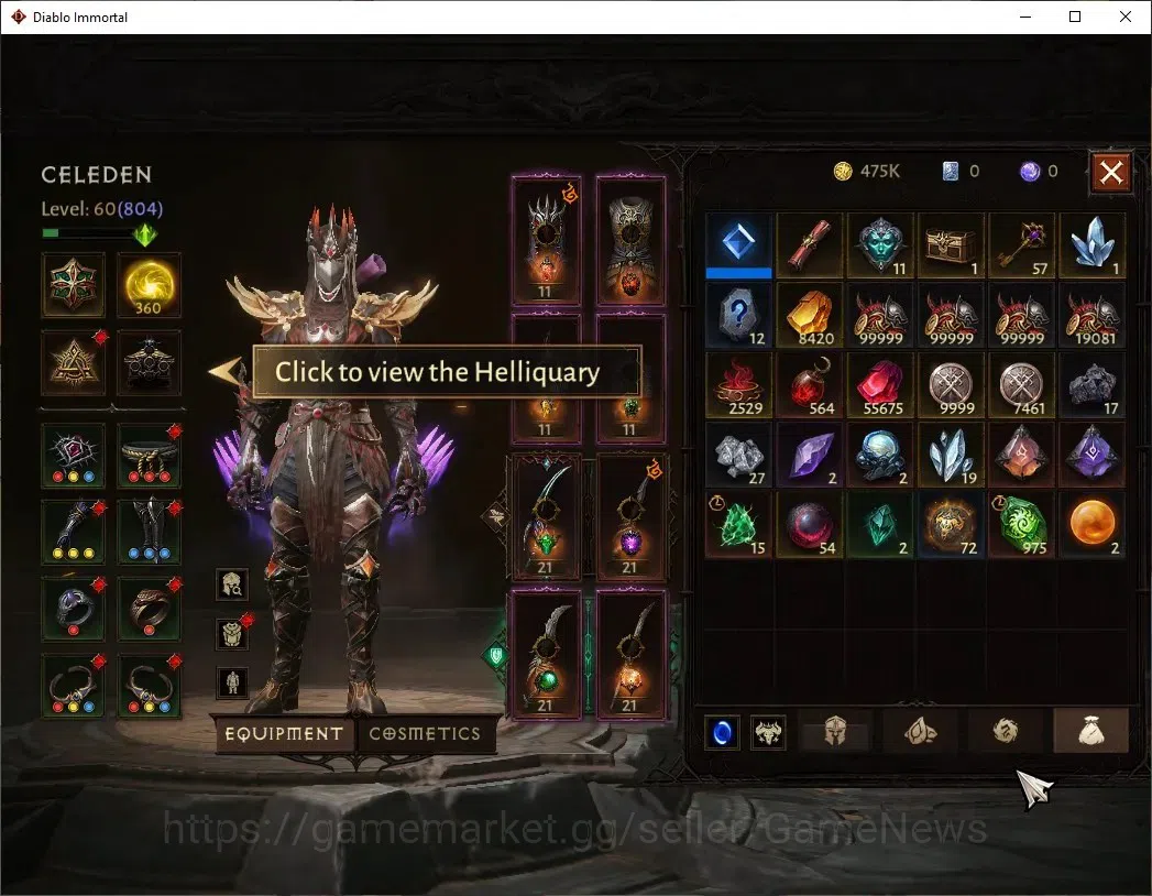 Diablo Immortal Accounts EU-Sescheron|CS ON|Lv60(804)|Tempest|CR 43k|Reso 4 image 9