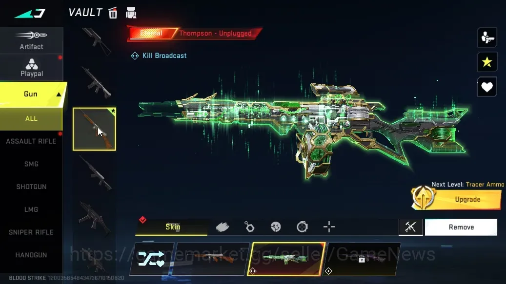 Blood Strike Accounts Collab Skin Asia|Eternal Thompson Unplugged Lv2|Collab AOT M4A1 Battle of Faith|Ultra Galil 1