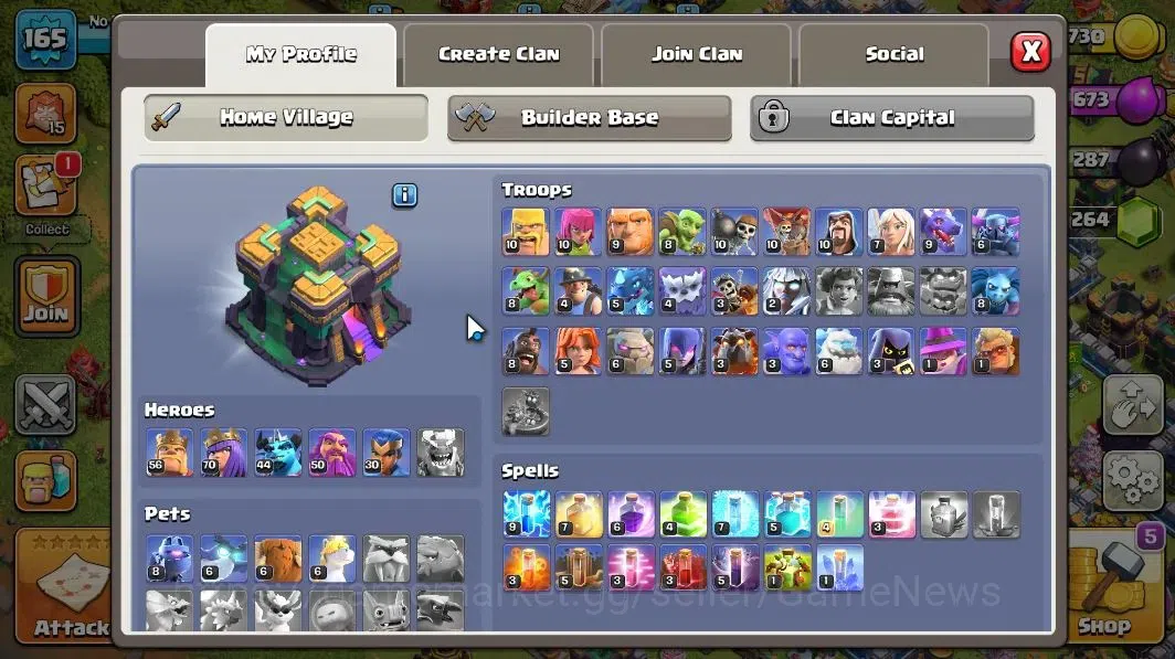 Clash of Clans Accounts LV.165|TH 14 - BH 9|HH 8|Limited Skin|BK 56,AQ 70, image 3