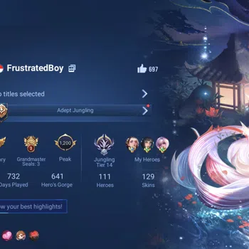 Honor of Kings Accounts Rare Skin Global Hero 111 Skin 129: 2 Flawless (Daji, Lady Zhen) 2 Tiger, 4 Limited, 4LOM, 2Shanhai