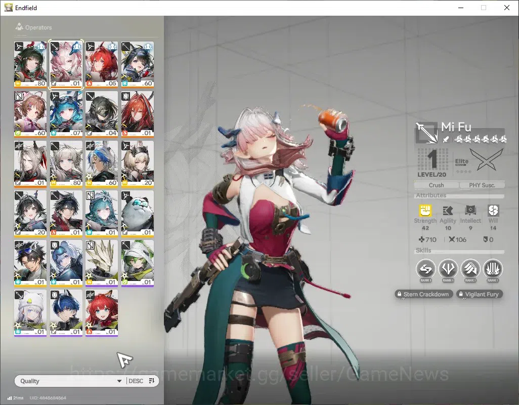 Arknights: Endfield Accounts ASIA|Lv47|8SSR(4Limit)+9(*6WEP)|Ori 26|Oro 1,9k|[M image 2