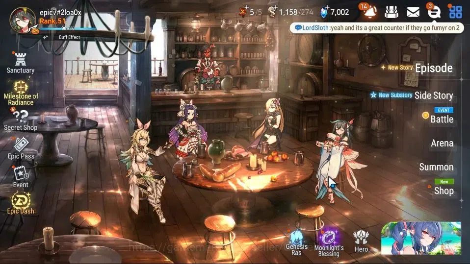 Epic Seven Accounts GLOBAL UnVerif|New Era|9 ML(Rhiana&Luciel,SP Polit image 1