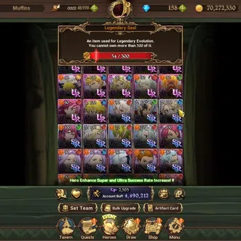 The Seven Deadly Sins: Grand Cross Accounts Endgame ASIA|4,4M CC|158 DM|7 LR+12 UR+Collab