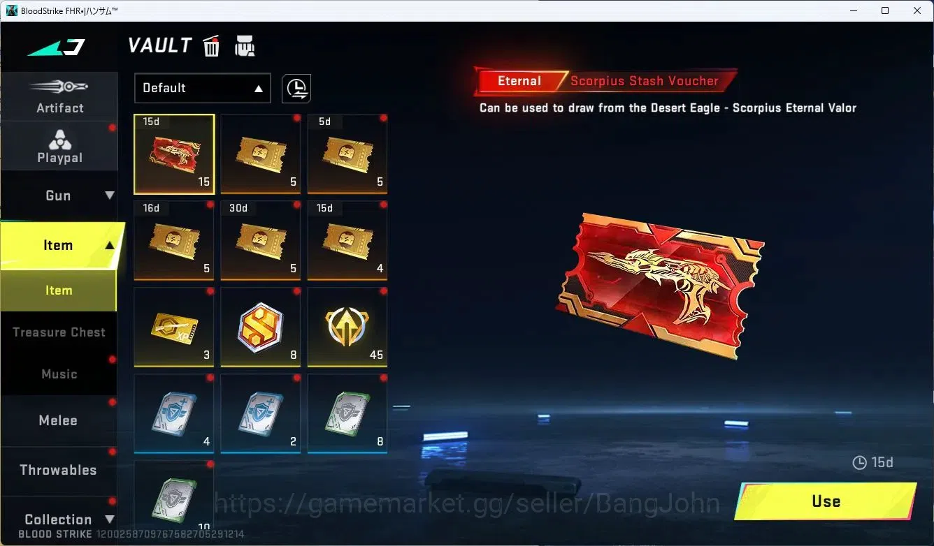 Blood Strike Accounts ASIA | Eternal Desert Eagle Scorpius  | 3 Legendar image 6